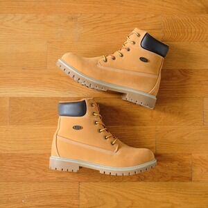 Lugz Mens Convoy 6 Inch Waterproof Work Boots Classic Tan Lace Up Size 10 Wheat